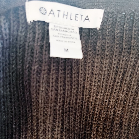 Athleta Scenic Wrap Long Sweater Walnut Brown Heather Women’s Size Medium - Picture 11 of 13